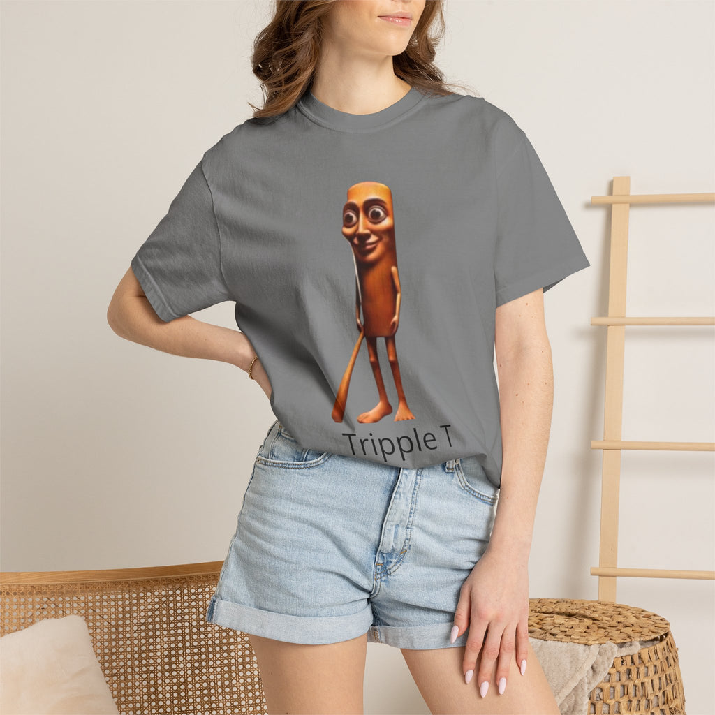 Tripple T Funny Character T-Shirt — Cute Walking Chocolate Bar Graphic Tee