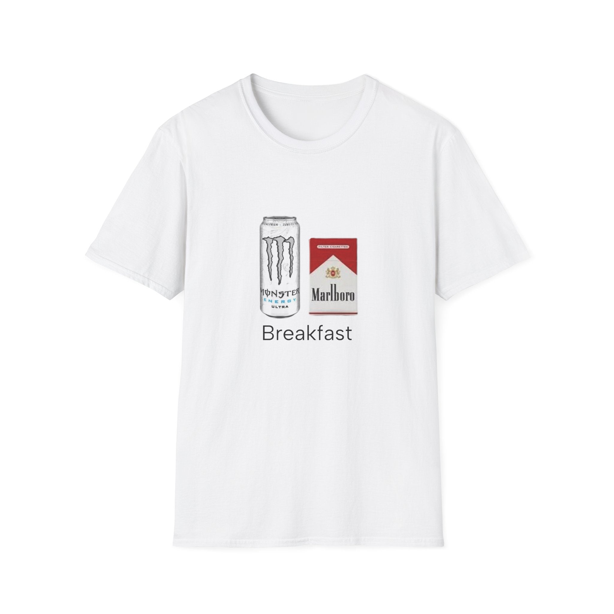Breakfast T-Shirt — Energy Drink & Cigarettes Graphic Tee