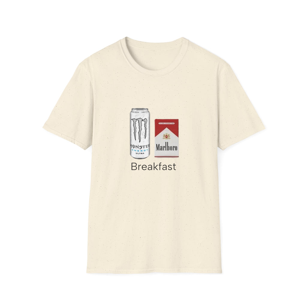 Breakfast T-Shirt — Energy Drink & Cigarettes Graphic Tee