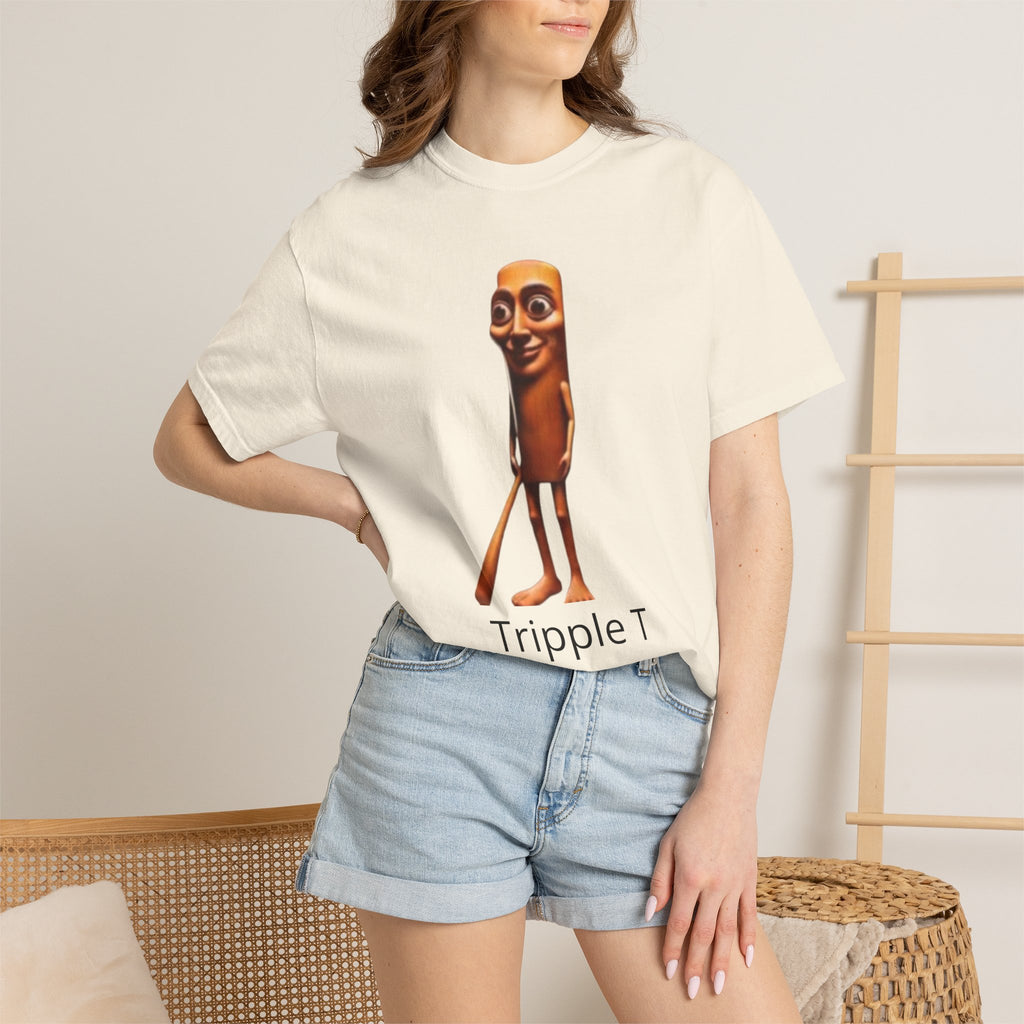 Tripple T Funny Character T-Shirt — Cute Walking Chocolate Bar Graphic Tee