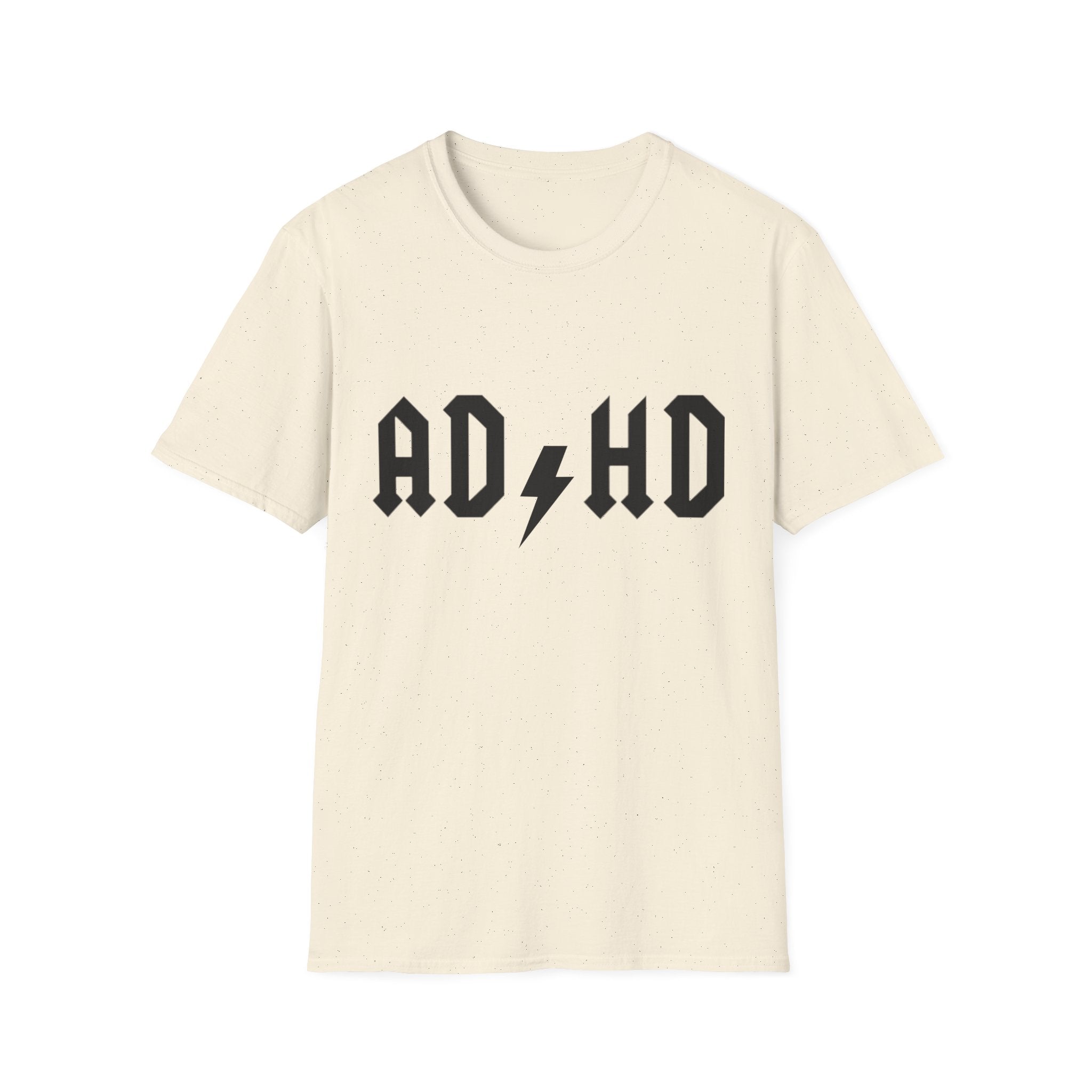 ADHD Lightning Bolt T-Shirt — Bold Rock Logo Tee for Neurodivergent Pride