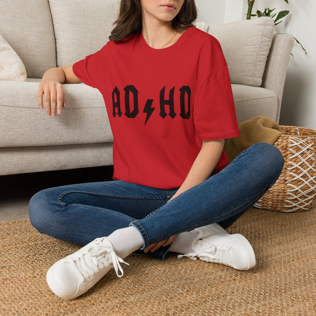 ADHD Lightning Bolt T-Shirt — Bold Rock Logo Tee for Neurodivergent Pride