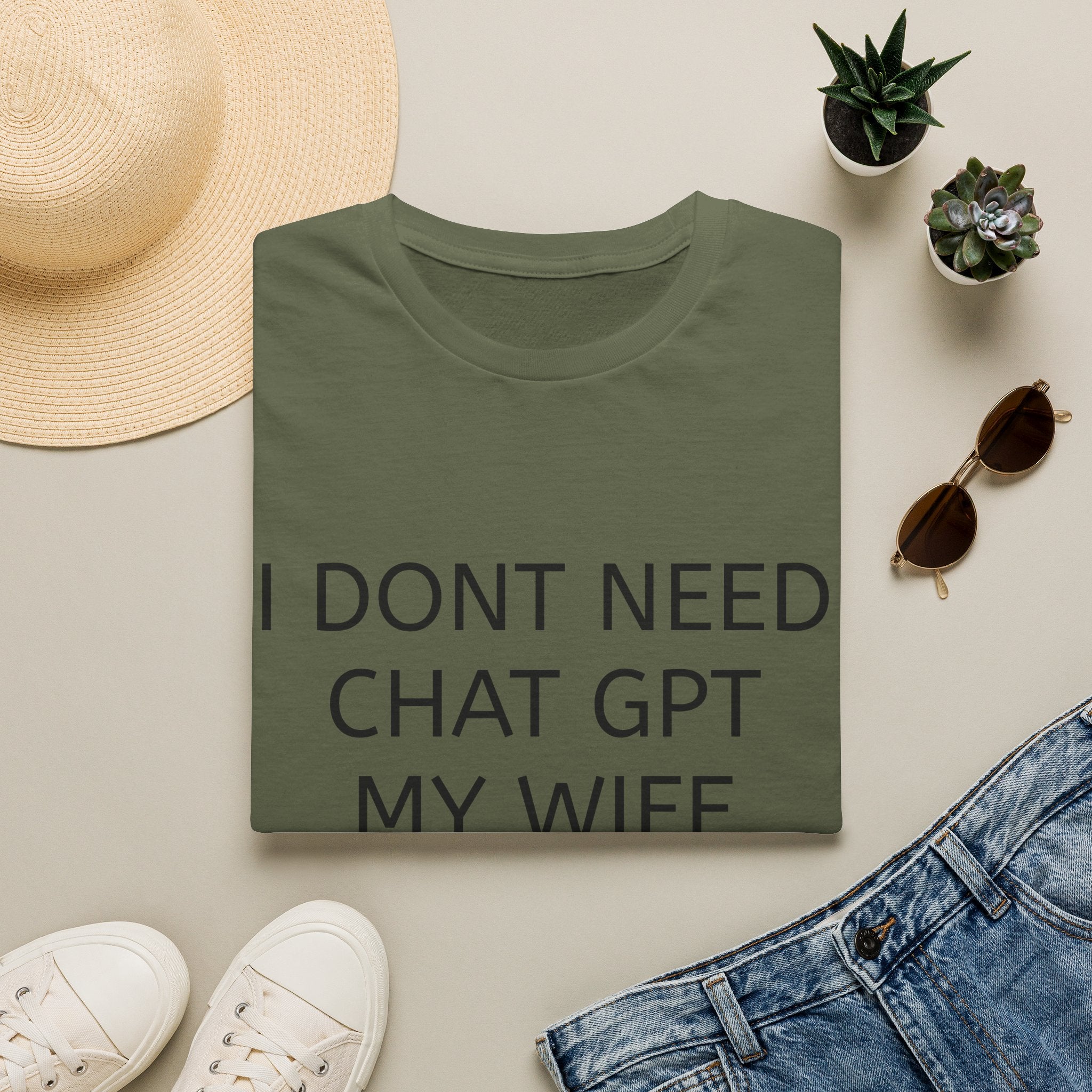 Funny 'I Don't Need ChatGPT My Wife Knows Everything' T-Shirt