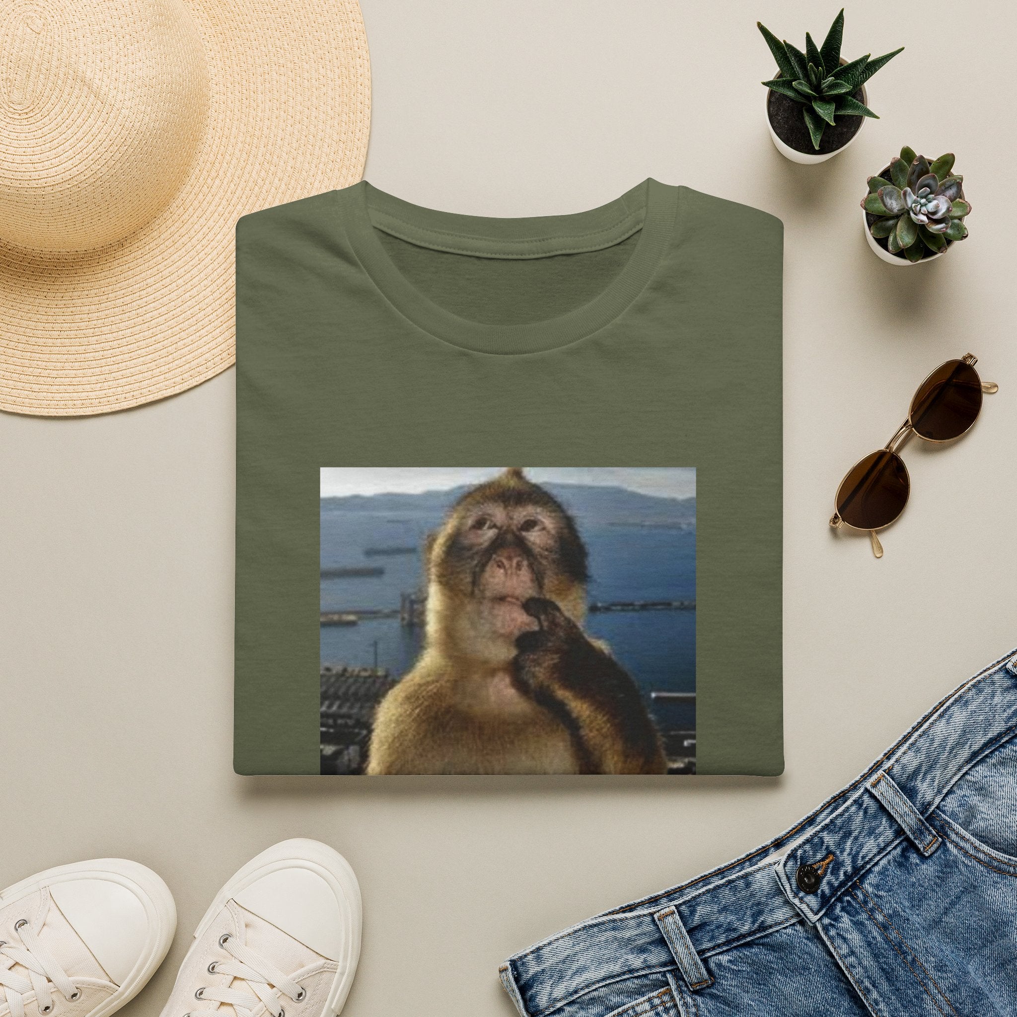 Monkey Meme T-Shirt — "Wait... im awsome" Funny Graphic Tee