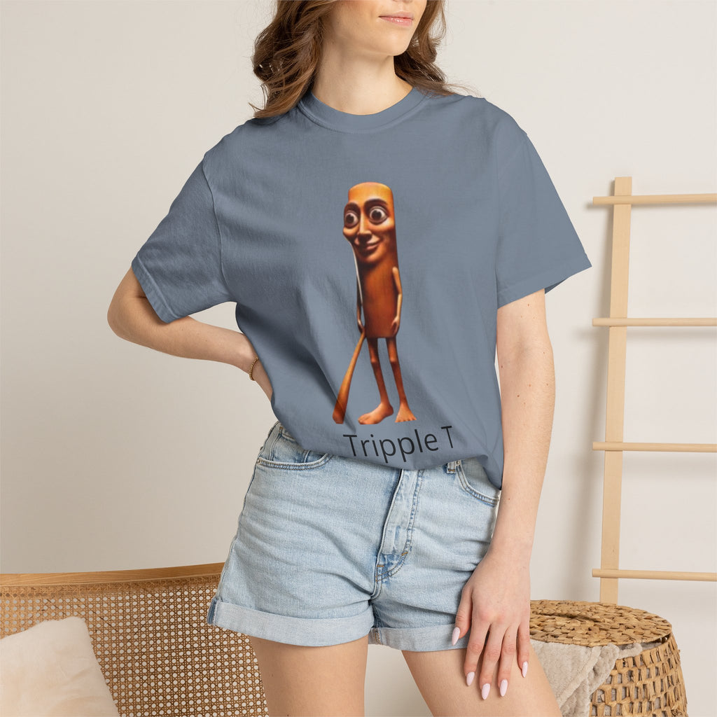 Tripple T Funny Character T-Shirt — Cute Walking Chocolate Bar Graphic Tee