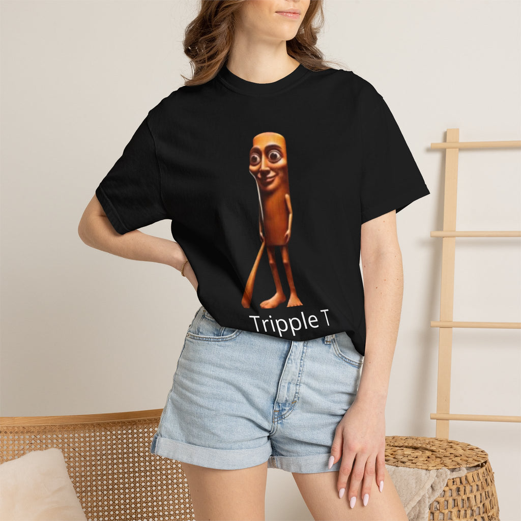 Tripple T Funny Character T-Shirt — Cute Walking Chocolate Bar Graphic Tee