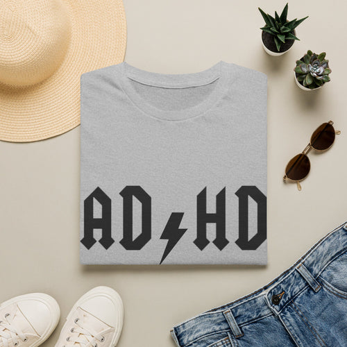 ADHD Lightning Bolt T-Shirt — Bold Rock Logo Tee for Neurodivergent Pride