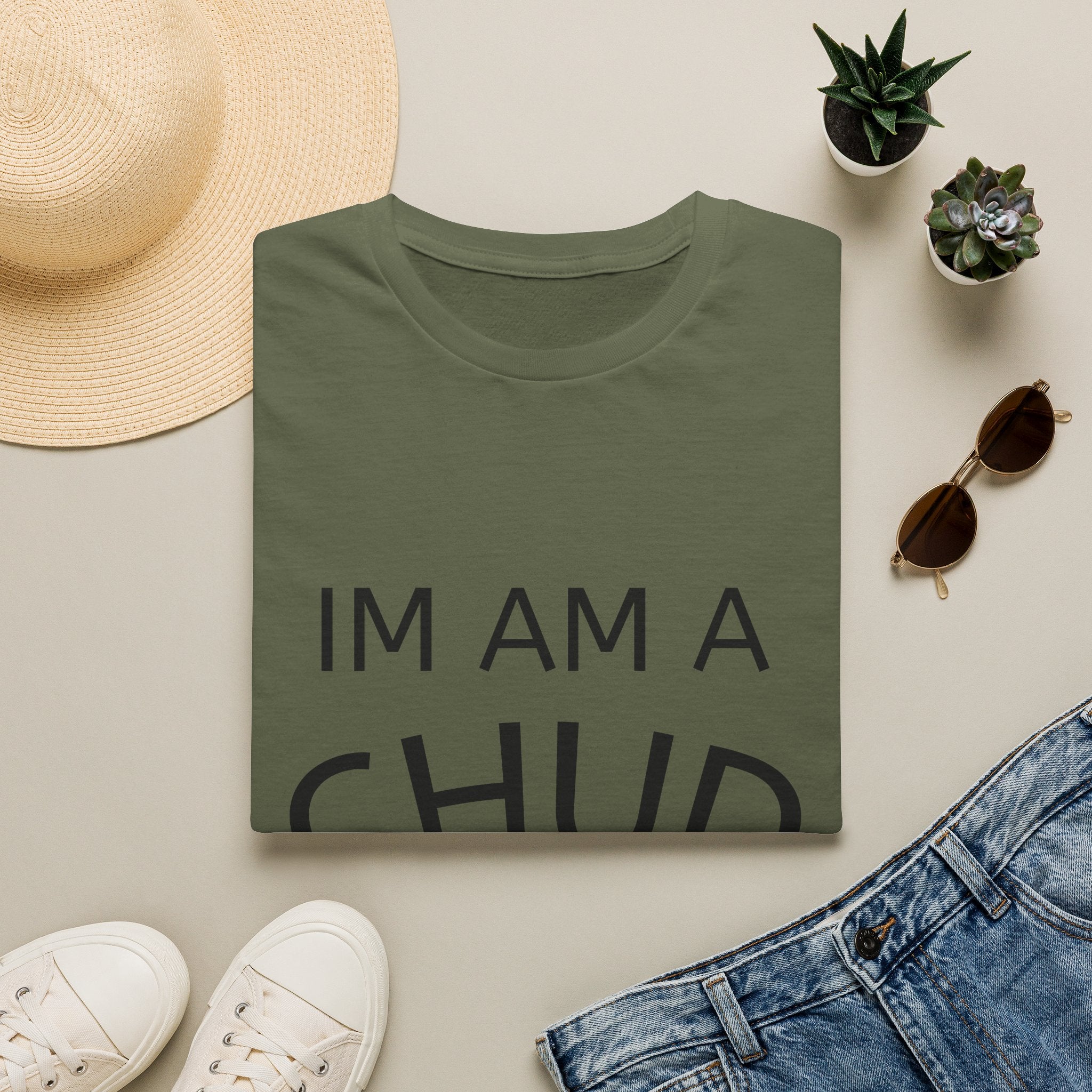 Chud Statement T-Shirt — “IM AM A CHUD” Graphic Tee, Funny Retro Political Slogan Shirt