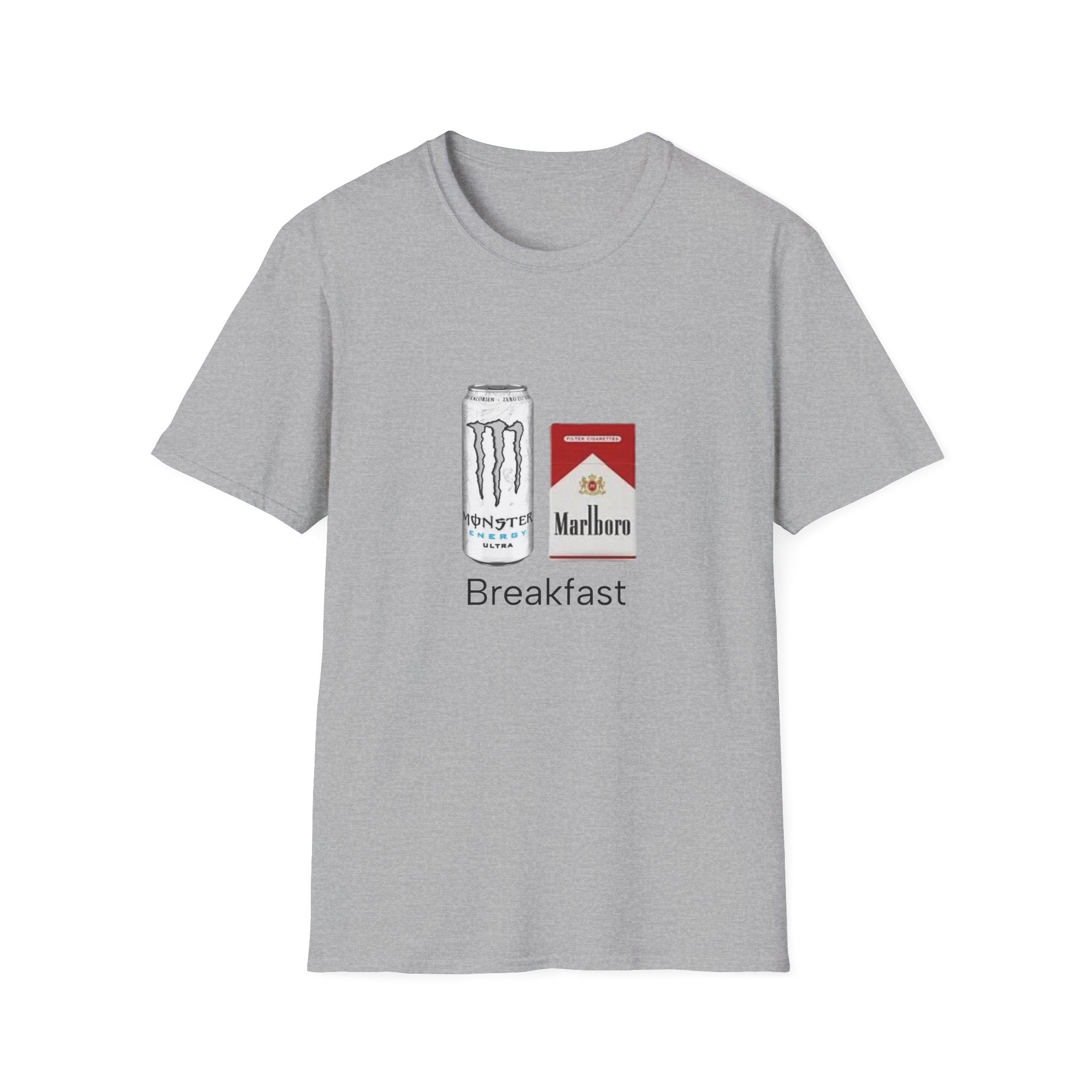 Breakfast T-Shirt — Energy Drink & Cigarettes Graphic Tee