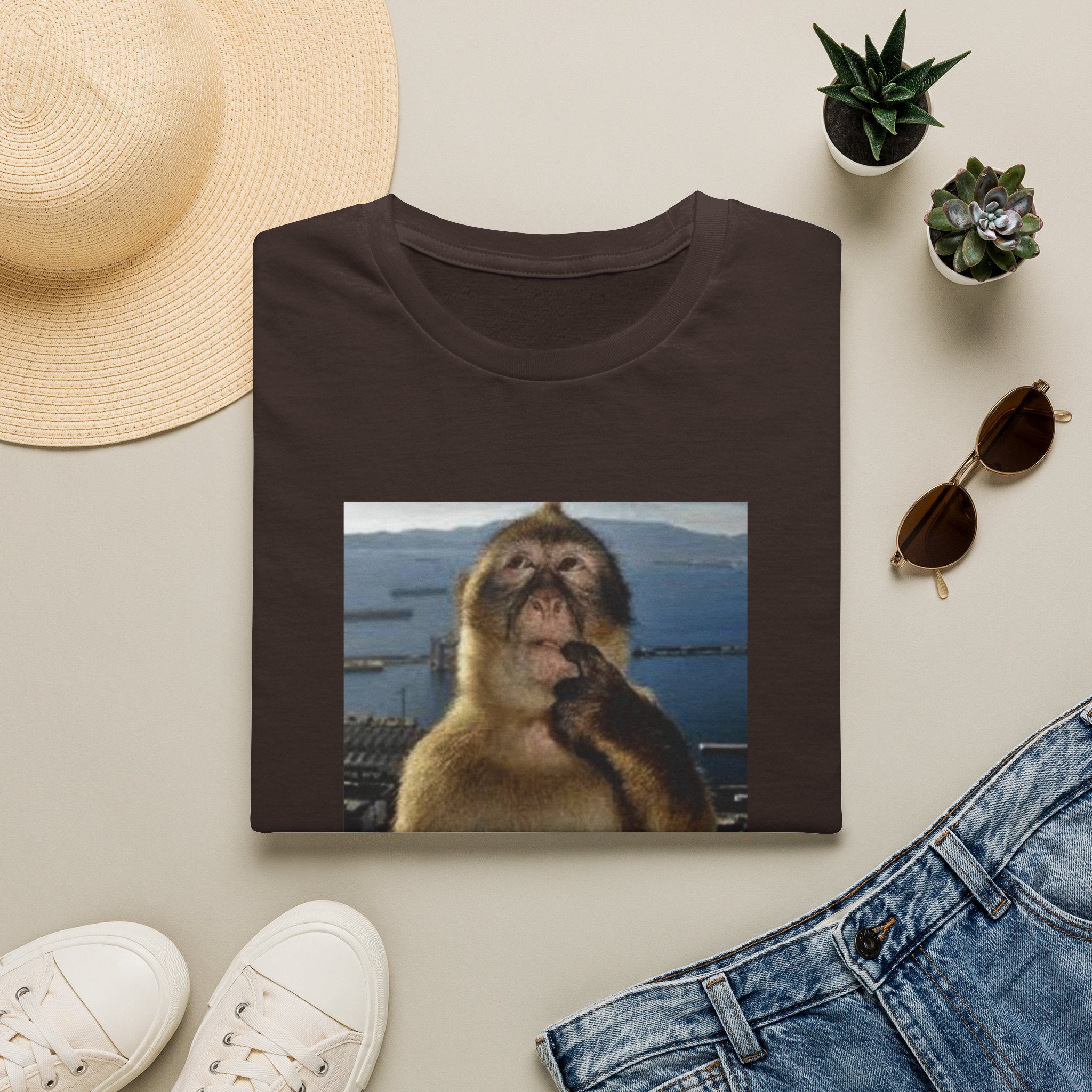 Monkey Meme T-Shirt — "Wait... im awsome" Funny Graphic Tee