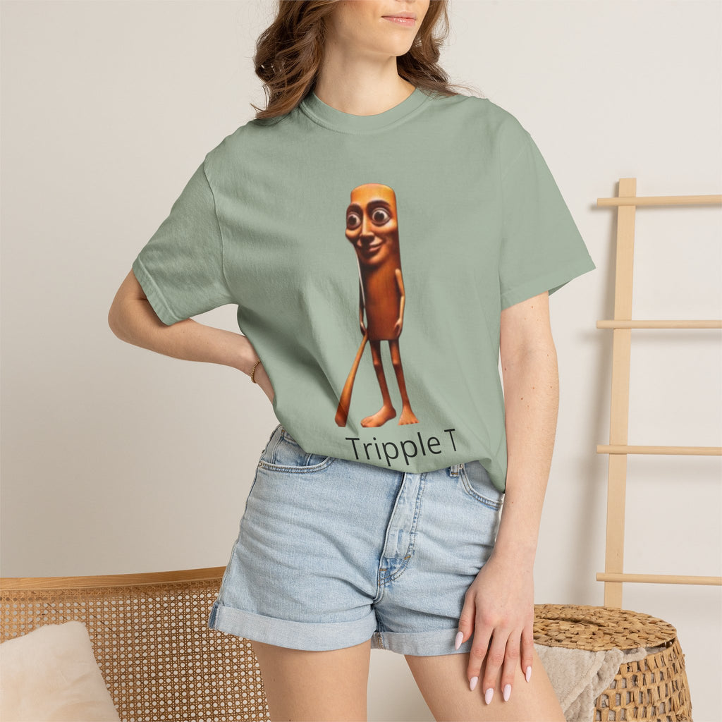 Tripple T Funny Character T-Shirt — Cute Walking Chocolate Bar Graphic Tee