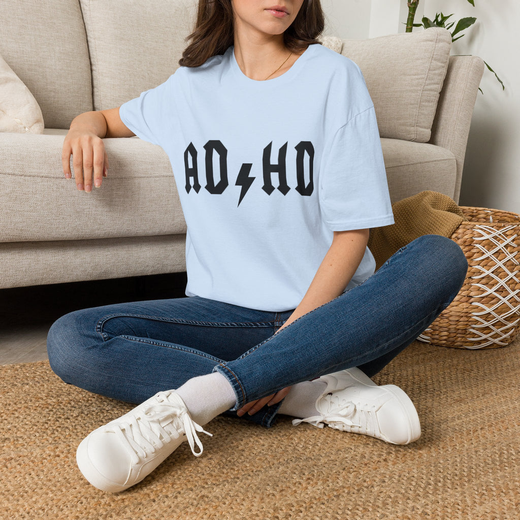 ADHD Lightning Bolt T-Shirt — Bold Rock Logo Tee for Neurodivergent Pride