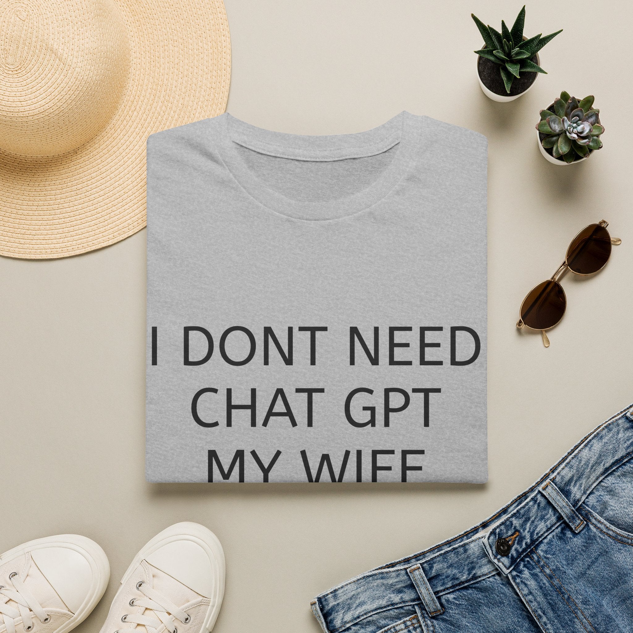 Funny 'I Don't Need ChatGPT My Wife Knows Everything' T-Shirt