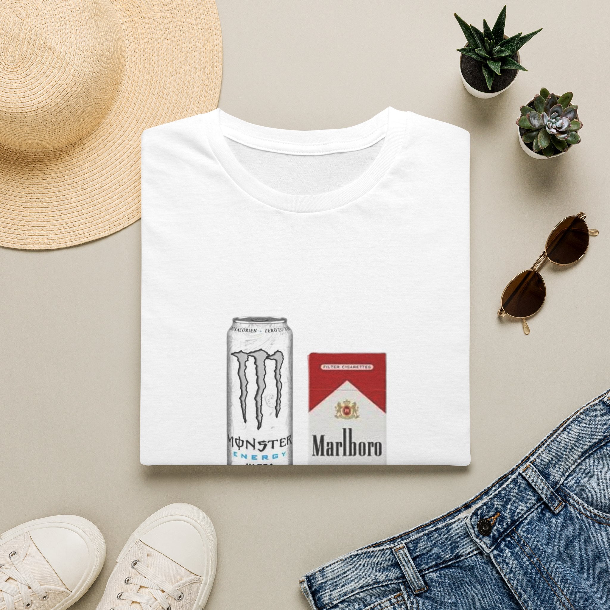 Breakfast T-Shirt — Energy Drink & Cigarettes Graphic Tee
