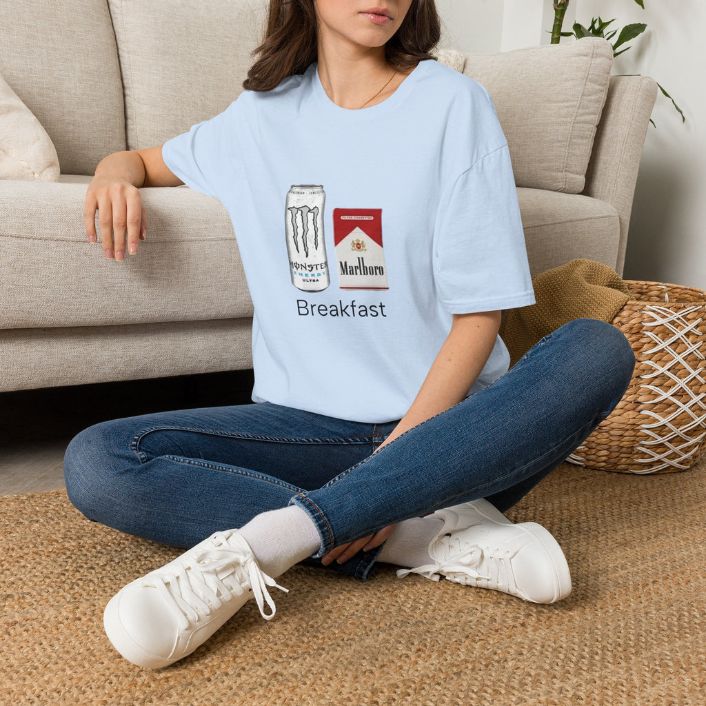 Breakfast T-Shirt — Energy Drink & Cigarettes Graphic Tee