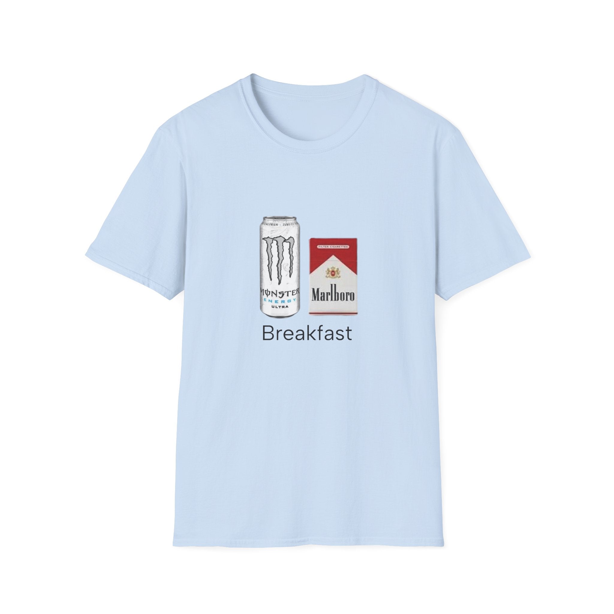 Breakfast T-Shirt — Energy Drink & Cigarettes Graphic Tee
