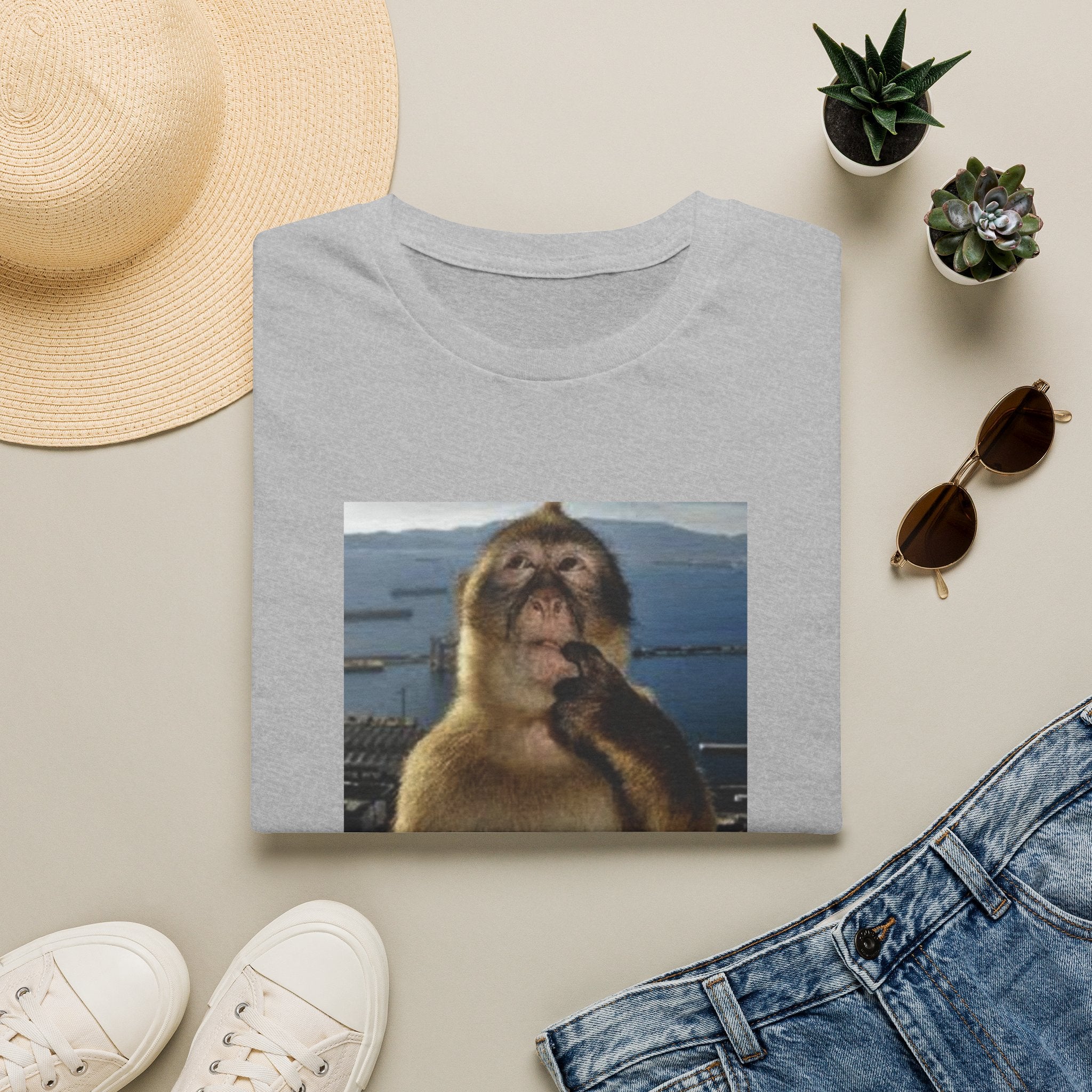 Monkey Meme T-Shirt — "Wait... im awsome" Funny Graphic Tee