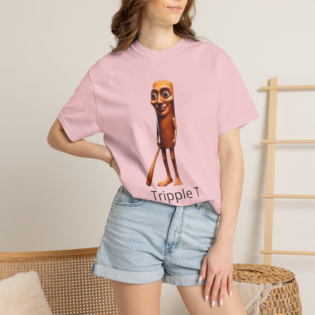 Tripple T Funny Character T-Shirt — Cute Walking Chocolate Bar Graphic Tee