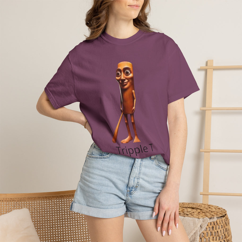 Tripple T Funny Character T-Shirt — Cute Walking Chocolate Bar Graphic Tee